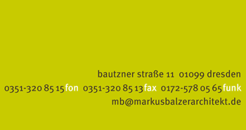 Visitenkarte Rückseite